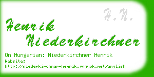 henrik niederkirchner business card